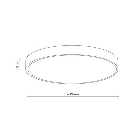 Plafon LED do łazienki 50cm VELIS BLACK 40W IP54 Tk Lighting 18288