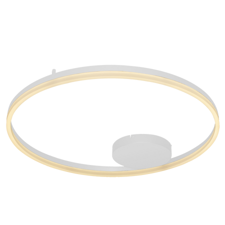 Lampa sufitowa duży biały okrąg 80cm do salonu HALO 80 WH AZZARDO AZ4958