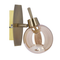 Lentini lampa kinkiet patynowy 1x40w g9 klosz bursztynowy Candellux 21-16324