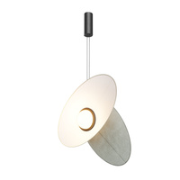 Designerska lampa wisząca z materiału w kolorze szarym LED 3000K Evolution MOD396PL-L10GR3K Maytoni