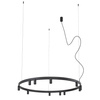 Lampa wisząca okrąg o średnicy 116cm w kolorze czarnym 17xGU10 R35 i LED zintegrowany FOURTY  ROUND LED Nowodvorski 12288