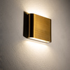 Kinkiet płaski elewacyjny mosiądz 11x9cm światło góra dół LED 3000K SEMI LED S Nowodvorski 11365