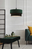 Solanto lampa wisząca czarny 1x60 e27 abażur duo 35+30 but.zieleń\złoto +czarny Candellux 31-19707