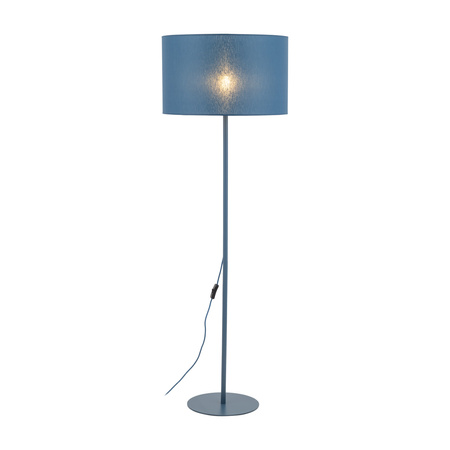 Lampa podłogowa abażur walcowy 50cm w kolorze niebieskim DALUM NAVY 1xE27 Tk Lighting 16229