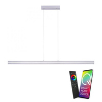 Lampa wisząca srebrna Q-VITO LED Paul Neuhaus 8422-55 sterowana pilotem funkcja smart