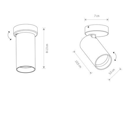 Lampa sufitowa oprawa MONO I Nowodvorski 7771 7763 - kolor do wyboru