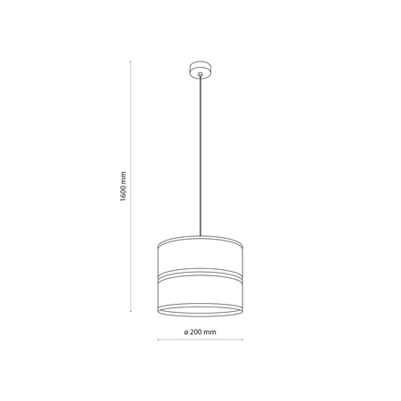 Lampa wisząca abażur DORMA WOOD JUTA 1xE27 Tk Lighting 11785