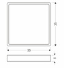 Kwadratowy złoty plafon QUATTRO 30X30 12W LED ZŁOTY IP44 Candellux Studio 10-81940