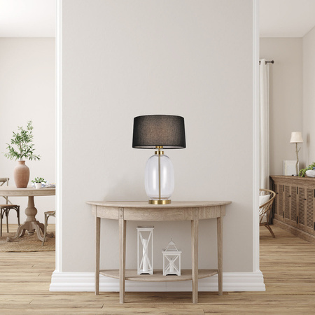 Lampa stołowa Amur czarno - transparentna 1xE27 Light Prestige LP-919/1T transparent