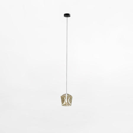 Lampa wisząca COLORE LED z bursztynowym kloszem Zuma Line MD3350-1BL/CO