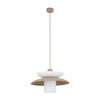 Lampa wisząca beżowa z białym szklanym kloszem VERADO SABIA 1 TK Lighting 11766