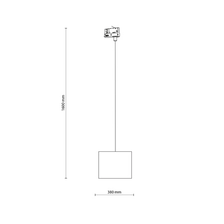 TRACER BLACK 200 TRÓJOBWODOWY 1XE27 TK Lighting 10697