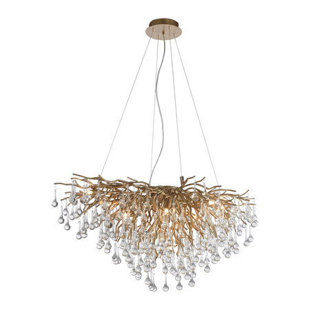 Lampa wisząca gałązki z kryształkami w kolorze starego mosiądzu 100cmx50cm nad stół ICICLE Paul Neuhaus 2192-11
