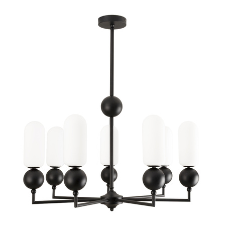 Czarna lampa wisząca z dekoracyjnymi kulami 7xG9 Maxlight P0632 Nova