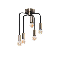Saga lampa sufitowa patyna+matowy czarny 5x40w e14  Candellux 35-01337