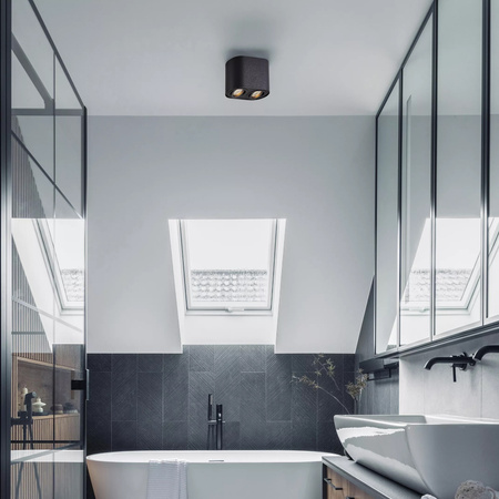 Spot podwójny natynkowy RONDOC czarny 2xGU10 Zuma Line ACGU10-191-N