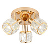 DUBAI LAMPA SUFITOWA PLAFON SAT ZŁOTY 3X40W E14 KLOSZ ZŁOTY Z KRYSZT TRANSP Candellux 98-23506