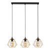 DIAMOND NEW BLACK/GOLD LAMPA WISZĄCA 3 PL LISTWA TK Lighting 4642