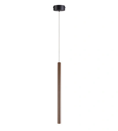 Lampa wisząca cienka rurka LED w kolorze złotym Metalic Maxlight P0670