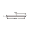 Kinkiet Nevada 40 cm biały IP44 LED 4000K Light Prestige LP-778/1W M WH