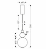 Pojedyńcza lampa wisząca biała kula z elementem ceramiki FLORES 7W LED 3000K Candellux Studio 31-50625