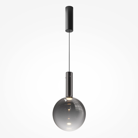 Wysokiej jakości lampa wisząca z dymioną szklaną kulą LED 3000K Nebula MOD182PL-L6B3K Maytoni