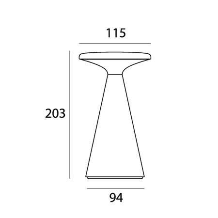 Lampka stołowa szara do domu jak i na stolik zewnętrzny  FUNGHI SZARA IP44 MAXLIGHT T0064 