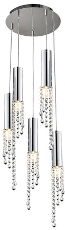 DUERO LAMPA WISZĄCA OKRĄGŁY 5X3W LED GU10 CHROM Candellux 35-26088