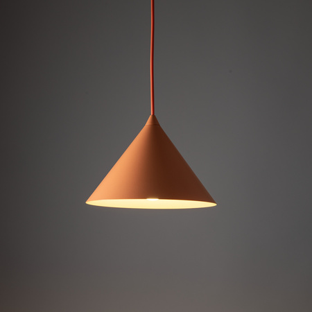 Stożkowa lampa wisząca o średnicy 21cm CONO S SALMON 1XE27 Tk Lighting 11383