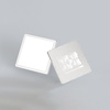 Kwadratowy niski plafon sufitowy LED biała obramówka  Aleria Italux PLF-39573-450S-50W-WH