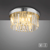 Lampa sufitowa okrągła chrom ze szklanymi zwisami KULUNKA 4xG9 Just Light 15048-17
