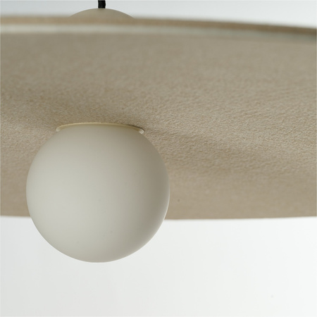 Lampa wisząca filcowa okrągła LED 3000K FREYA BEIGE AZZARDO AZ5907