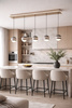 Lampa wisząca piątka prosta Biarritz kaszmirowa Aviano Lighting 7047-613
