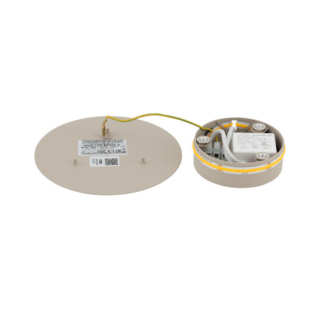 Beżowy płaski kinkiet 15cm okrągłe podświetlenie ściany RING LED S 3000K Nowodvorski 12656