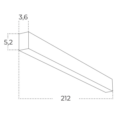 Podłużna lampa sufitowa 212cm LED LINELIO POINTS 212 CCT DIMM BK AZZARDO AZ5670