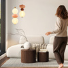 Lampa wisząca pojedyńcza szklany klosz z ozdobami z ceramiki FLORES 10W LED 3000K Candellux Studio 31-50632
