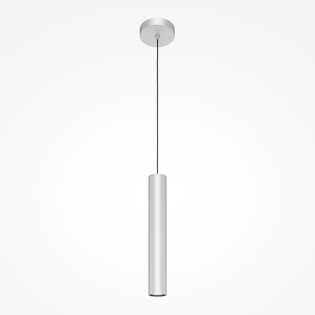Srebrna lampa wisząca tuba 40cm o średnicy 6cm Pro Focus MOD161PL-01CM1 Maytoni