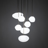 Lampa wisząca siedem nieregularnych wiszących kloszy na okrągłej podstawie w kolorze sabia NEBIA SABIA 7xG9 Tk Lighting 10756