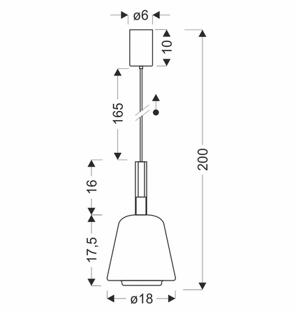 Lampa wisząca czarna z dymionym szkłem BUENO Candellux Studio 31-50441