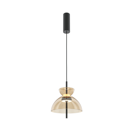 Lampa wisząca pojedyńcza 25cm bursztynowy szklany klosz LED 3000K Bangkok MOD185PL-L12CG3K2 Maytoni