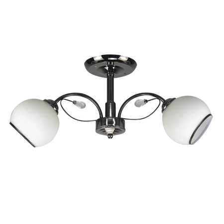GRAPHITE LAMPA SUFITOWA CZARNY PERŁOWY 2X40 E27 KLOSZ BIAŁY Candellux 32-22523