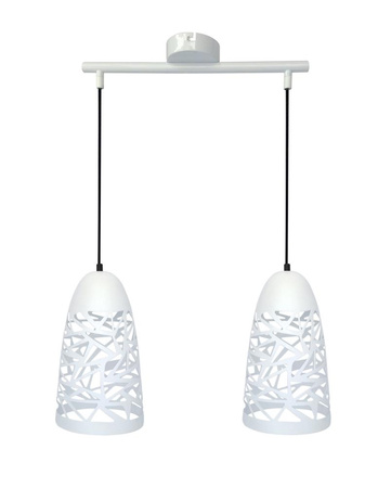 SABRIN LAMPA WISZĄCA  2X60W E27 BIAŁY Candellux 32-54869