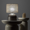 Lampka nocna brązowa abażur z lnu 1xE27 TAMI NEW BROWN Tk Lighting 16195