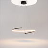 Czarna lampa wisząca niezamknięty okrąg 60cm LED Curve MOD242PL-L33BK Maytoni