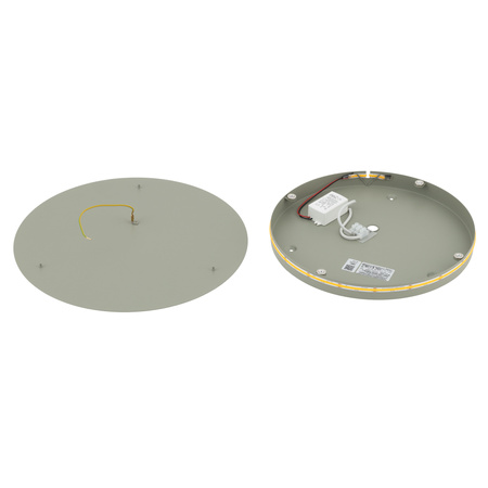 Kinkiet LED metalowe koło 35cm w kolorze szałwiowym podświetlające ściane RING LED L 3000K Nowodvorski 12661