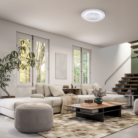 Lampowentylator ZEPHYR SILVER 48W LED+ PILOT Milagro ML1515