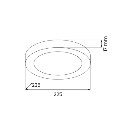 Plafon Evora Czarny Round 18W 3CCT Milagro ML1790
