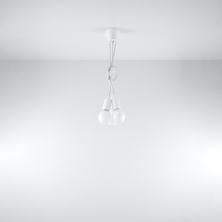 Lampa wisząca DIEGO 3 biała Sollux SL.0570