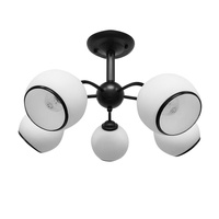 MARINEN LAMPA WISZĄCA CZARNY 5X40W E27 KLOSZ BIAŁY Z OBWÓDKĄ Candellux 35-26576