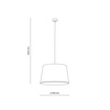 Lampa wisząca stożek z lnu FORMO SABIA LEN 1xE27 Tk Lighting 11317